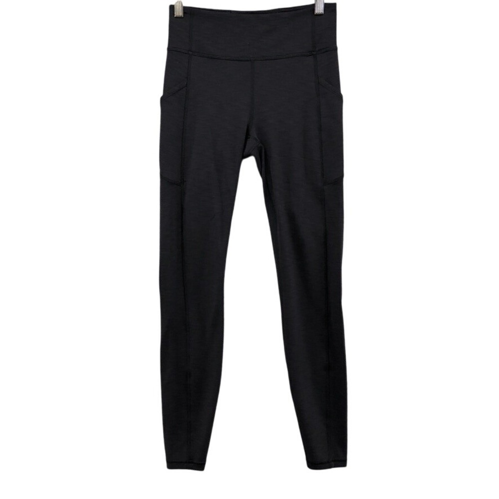 Lululemon Invigorate High-Rise Tight 28" Heathered Black Womens 6 Gym Workout